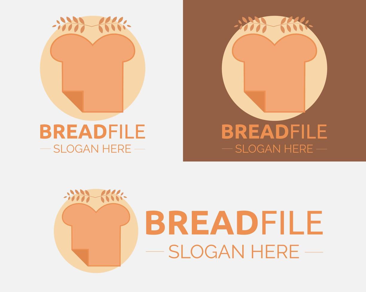 Illustration vector design of bread logo for business or company
