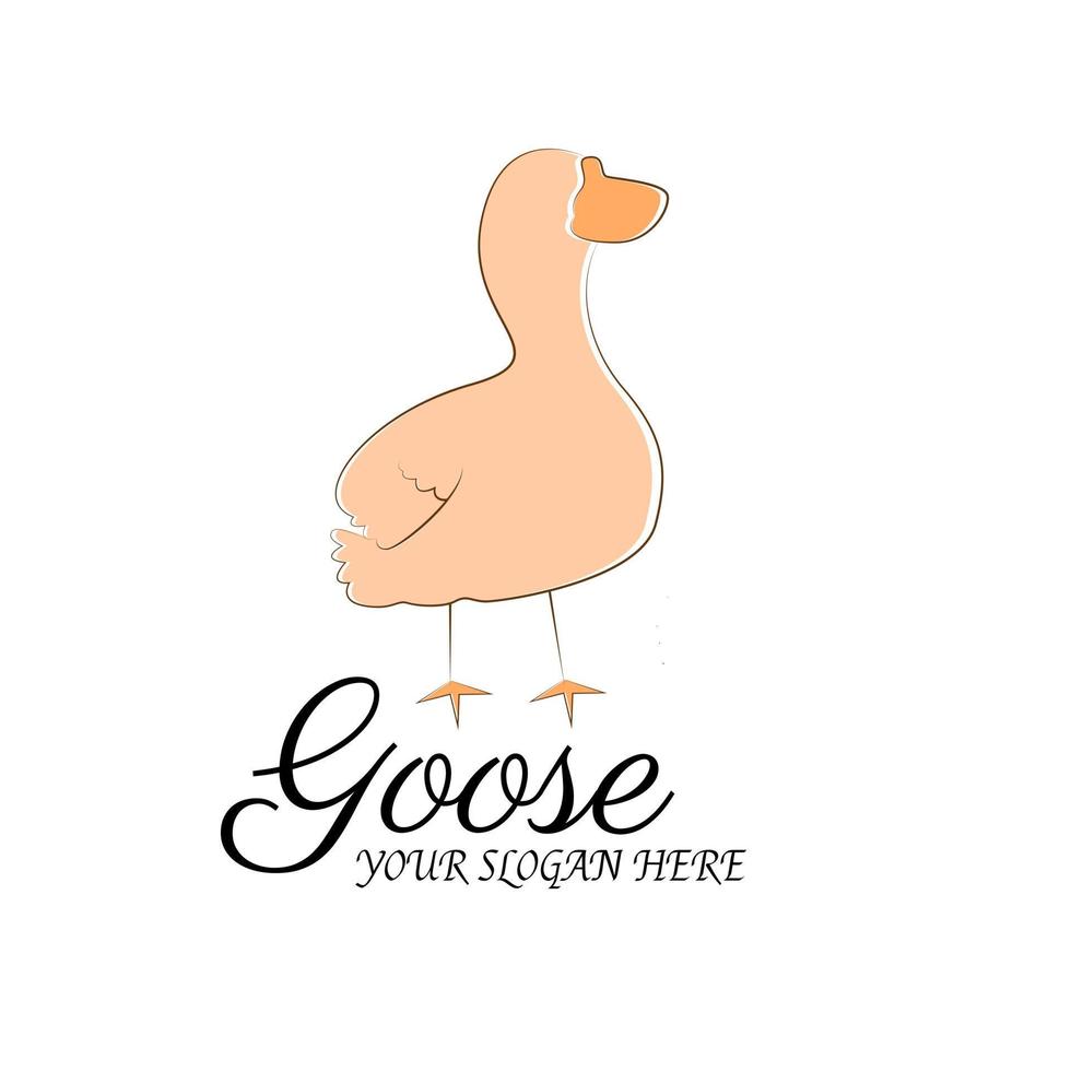 Illustration vector design of goose logo template for business or company