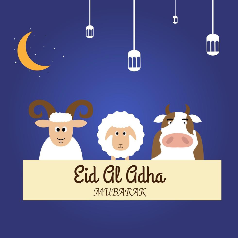 Illustration vector design of Eid Al Adha background template