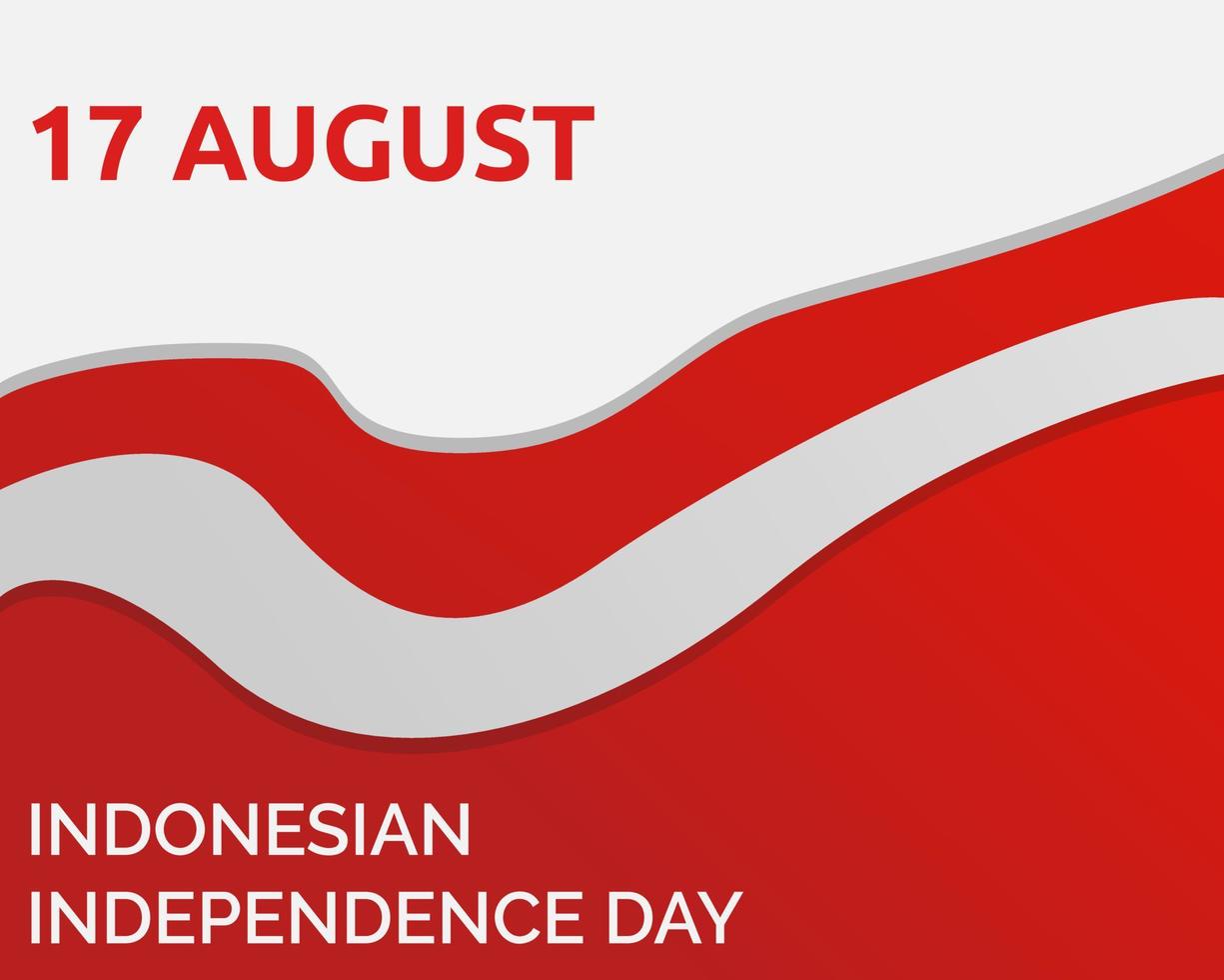 Illustration vector design of Indonesian independence day background template