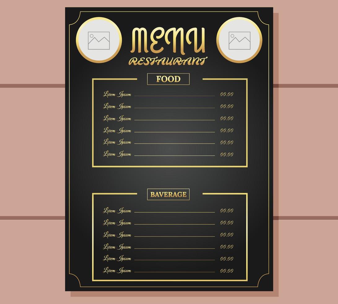 Illustration vector design of food menu template