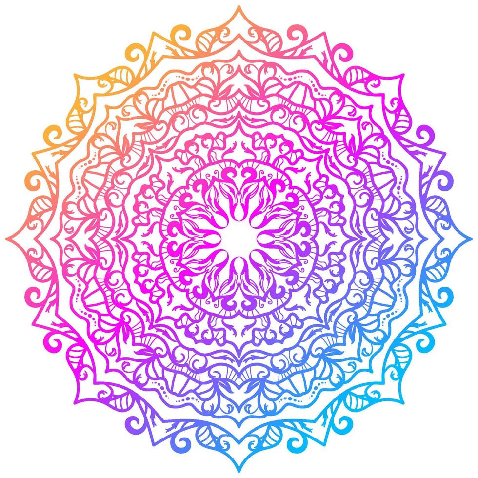 ornamento de mandala o diseño de fondo de flores. vector