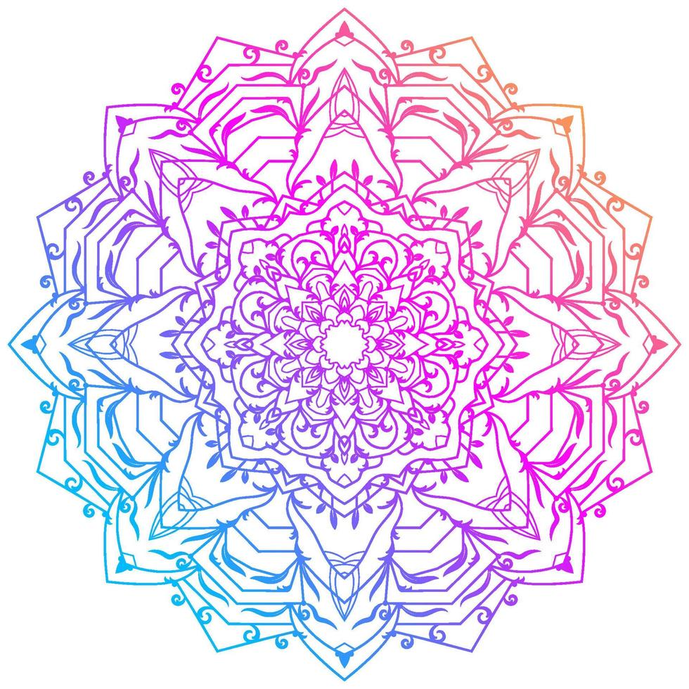 ornamento de mandala o diseño de fondo de flores. vector