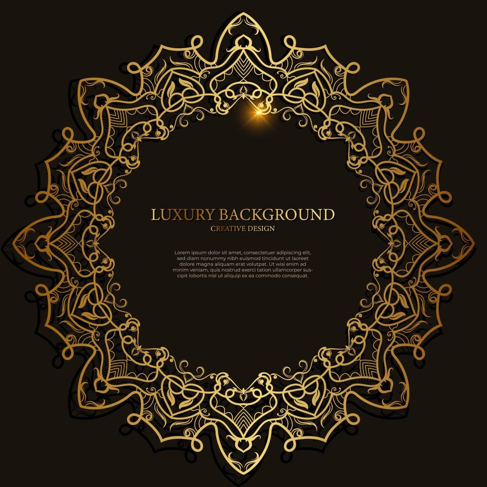 Mandala ornament or frame background design. vector