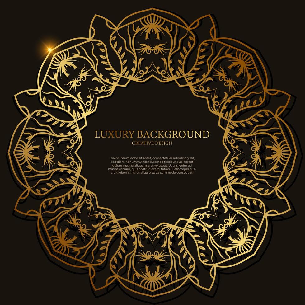 Mandala ornament or frame background design. vector