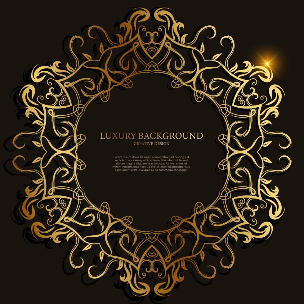 Mandala ornament or frame background design. vector