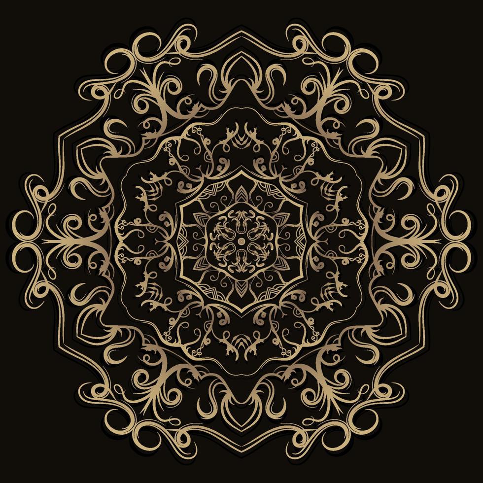 ornamento de mandala o diseño de fondo de flores. vector