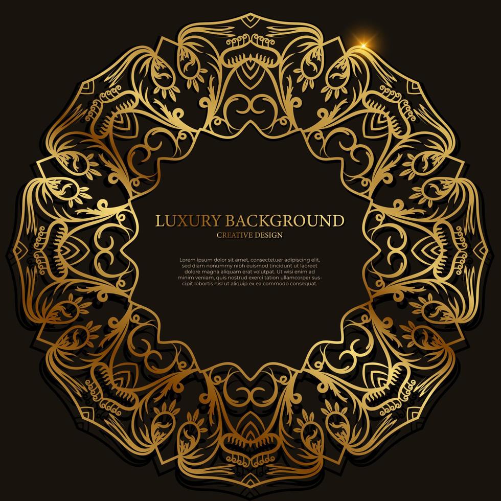 Mandala ornament or frame background design. vector