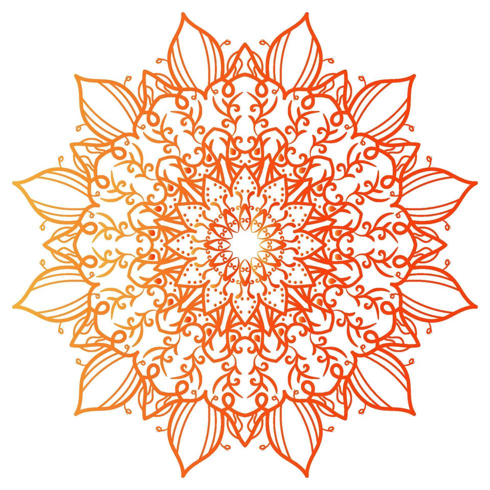 ornamento de mandala o diseño de fondo de flores. vector