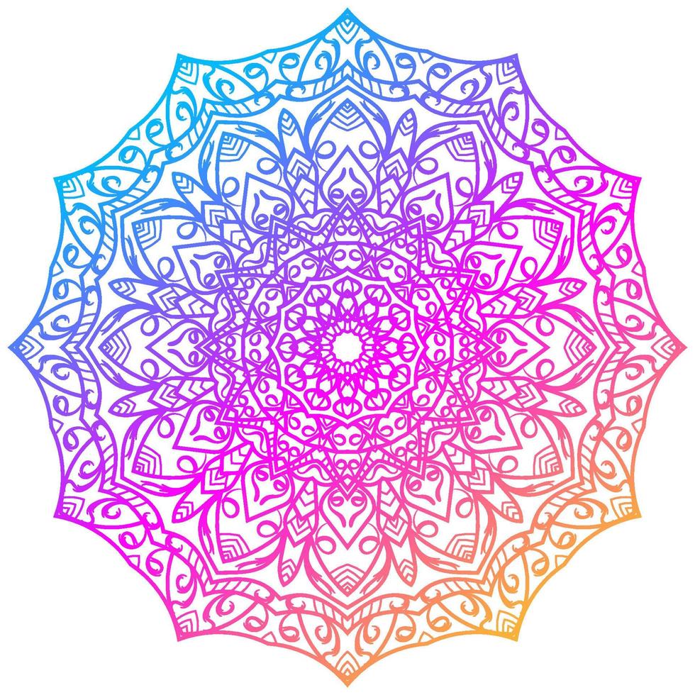 Mandala ornament or flower background design. vector