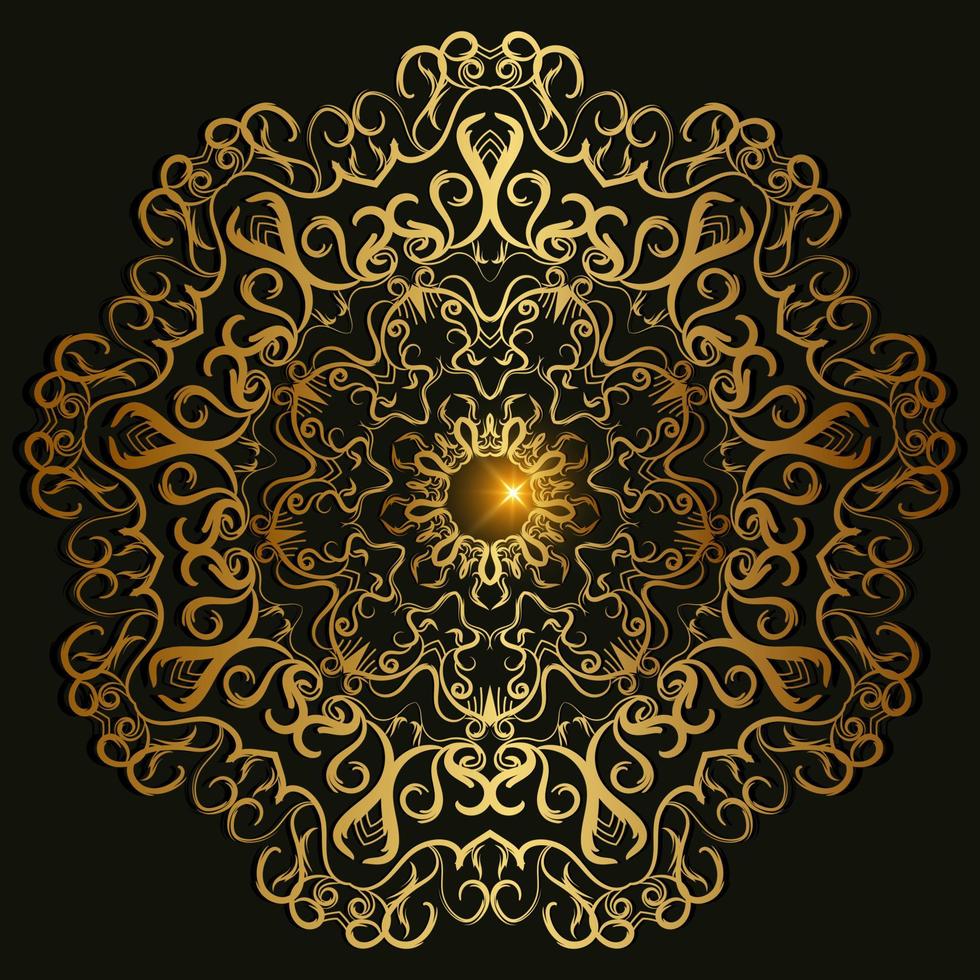 ornamento de mandala o diseño de fondo de flores. vector