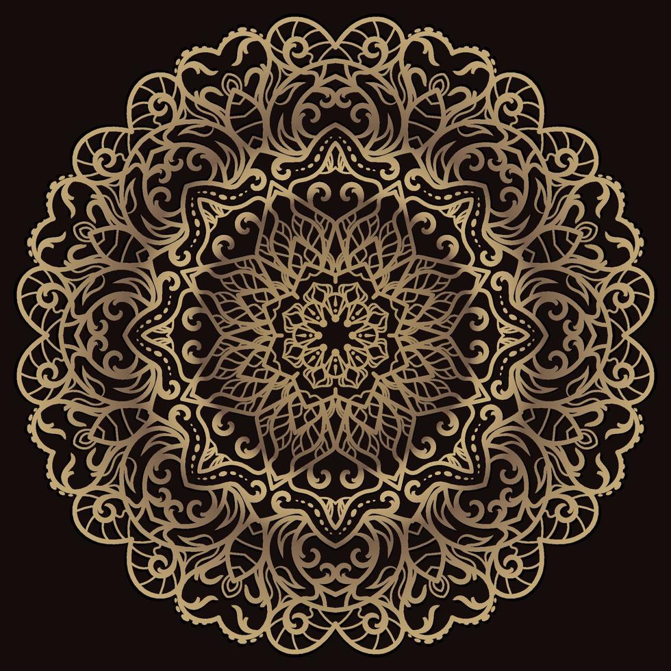 ornamento de mandala o diseño de fondo de flores. vector