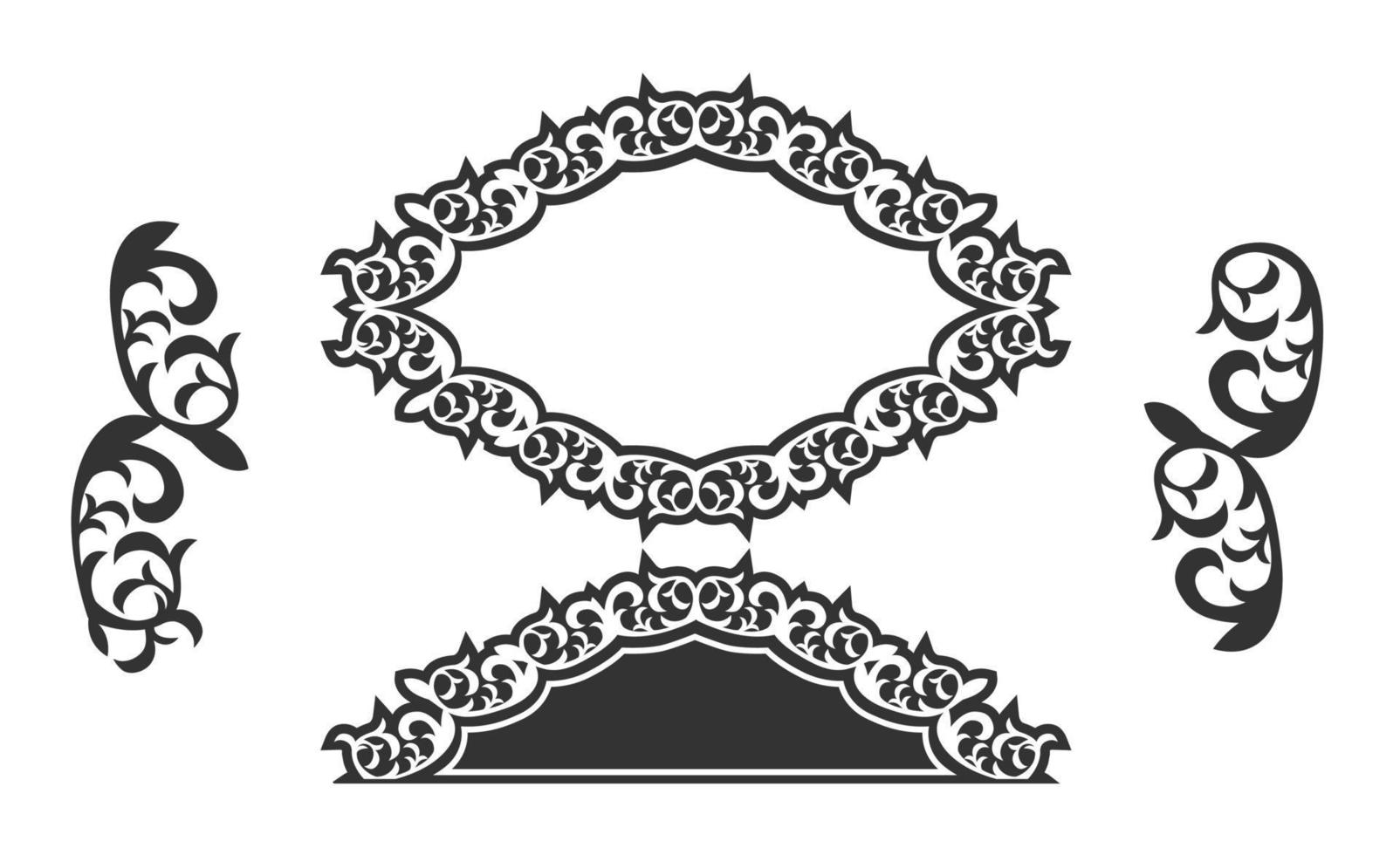 Vintage floral frame,border vector