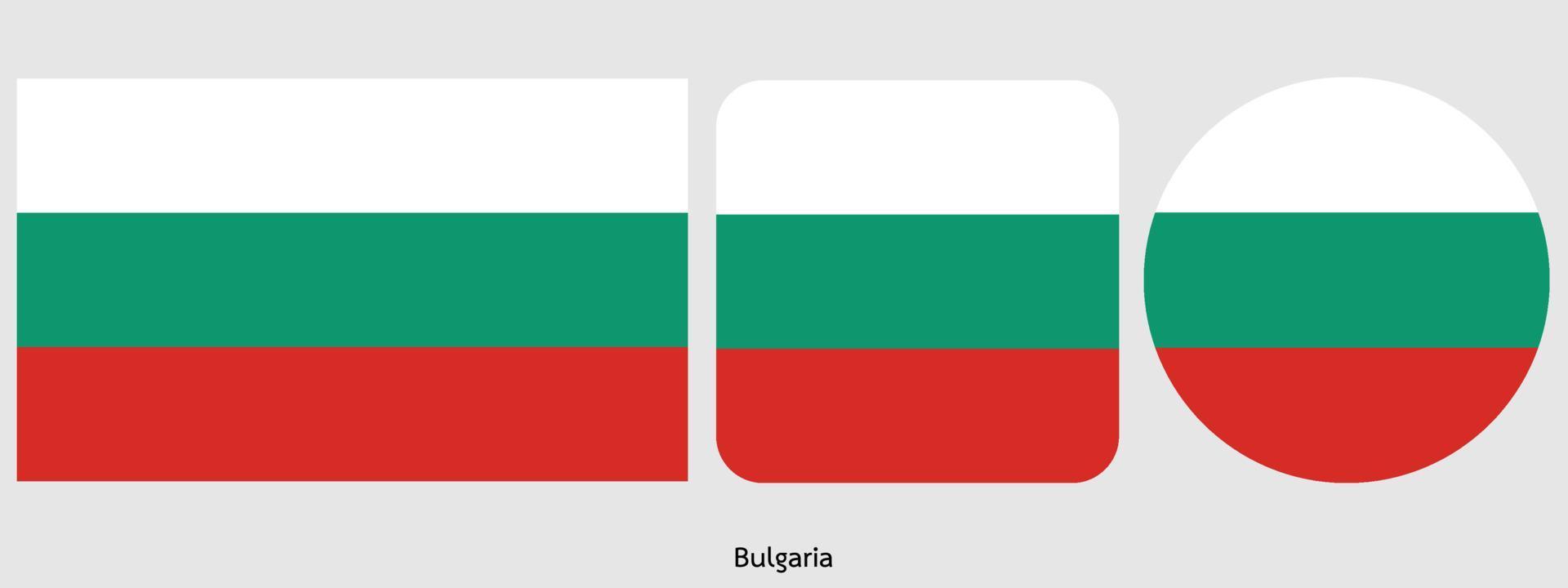 bandera de bulgaria, ilustración vectorial vector