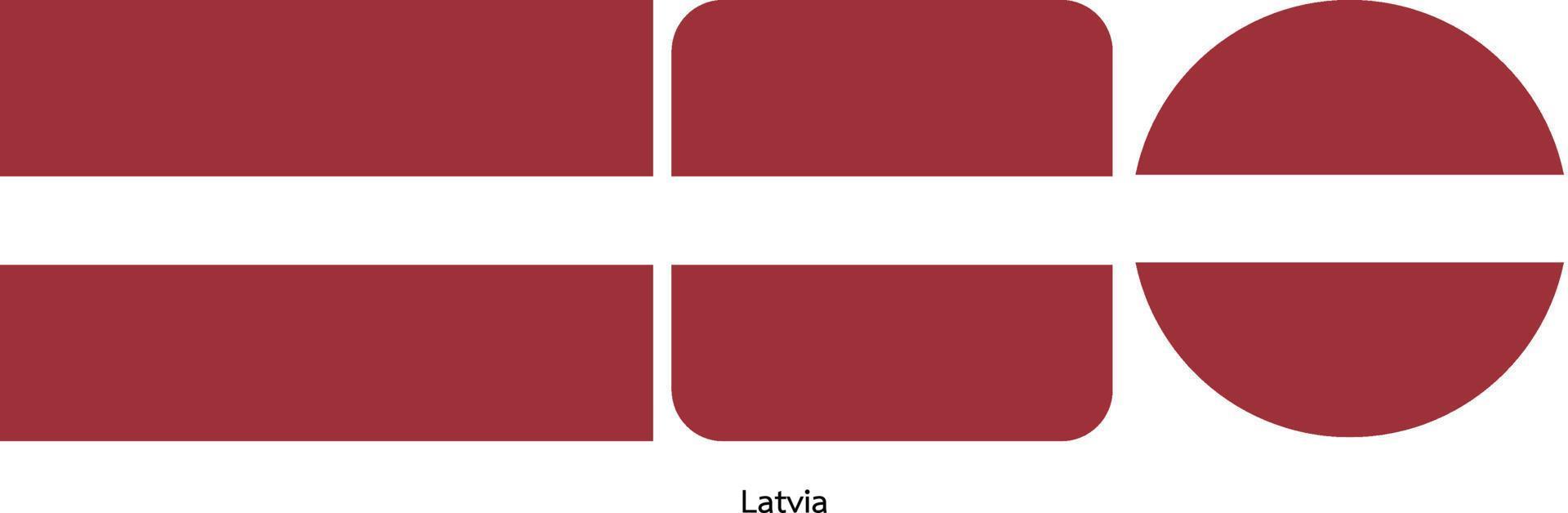 Latvia flag, vector illustration