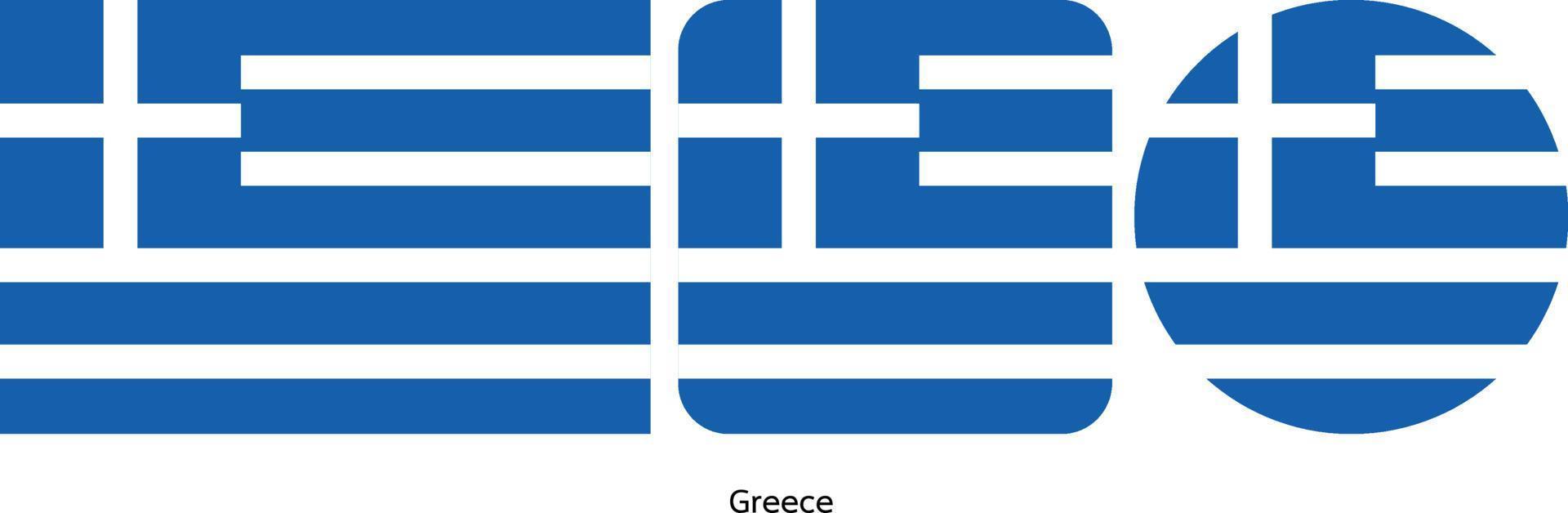 Greece flag, vector illustration