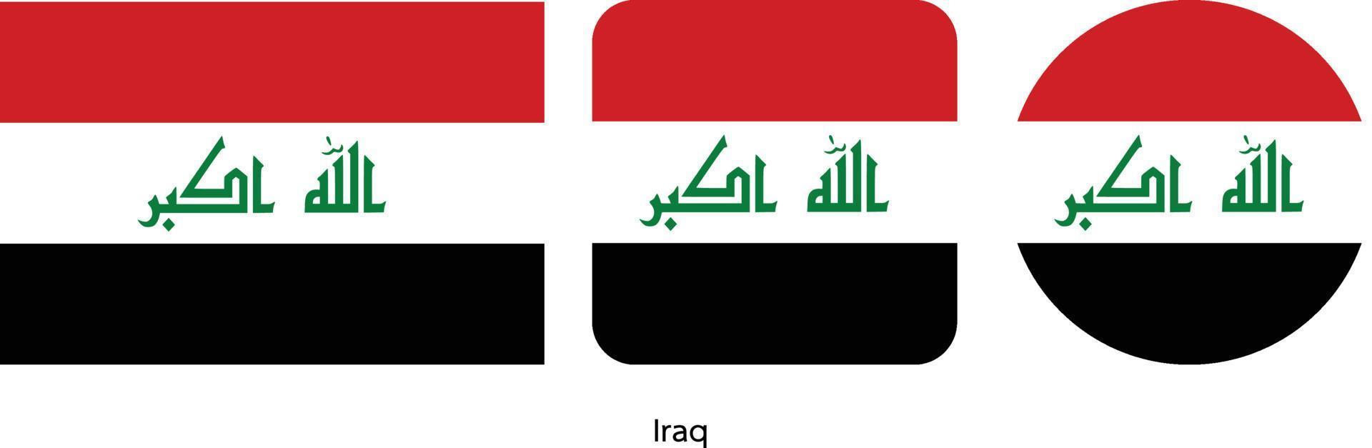Iraq flag, vector illustration