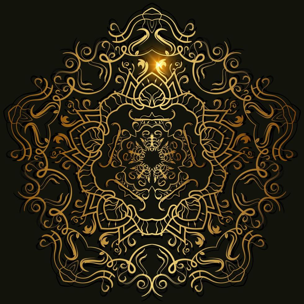Mandala ornament or flower background design. vector