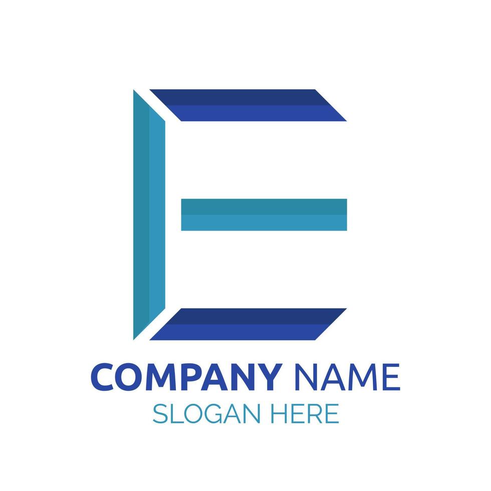 Illustration vector design of letter E logo for business