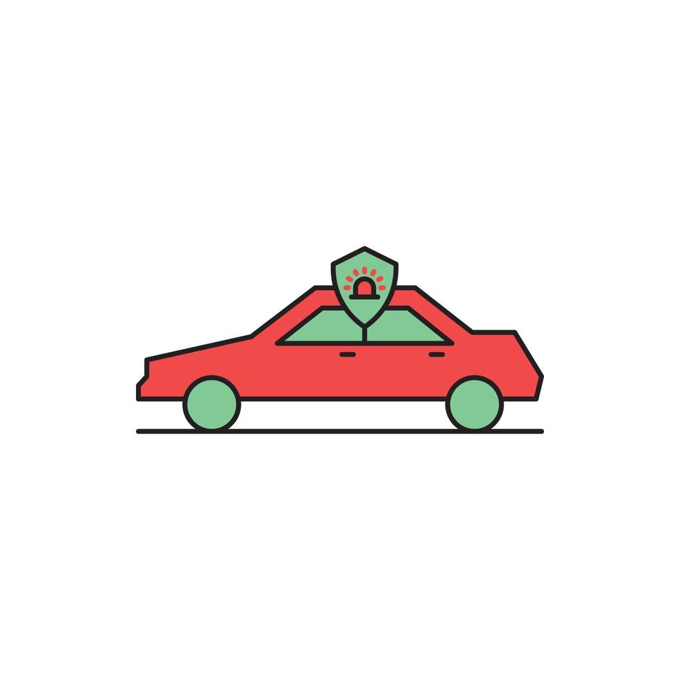 emergency medical service car icon vector