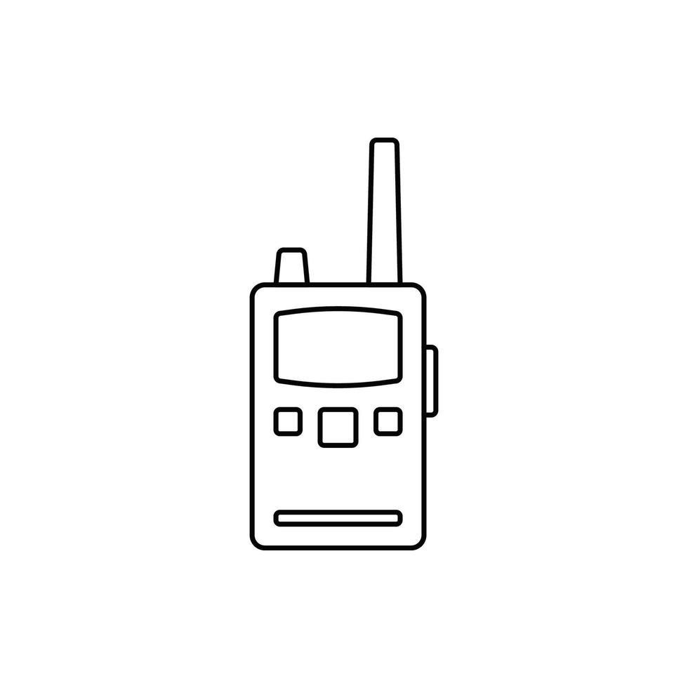icono de walkie talkie de emergencia médica vector