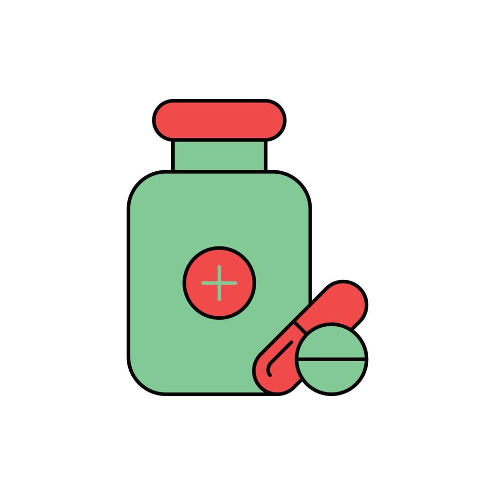 icono de tableta de medicina farmacéutica de emergencia vector