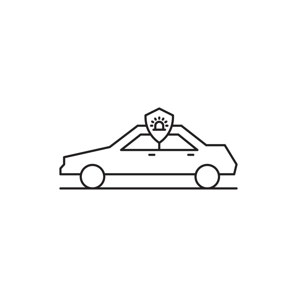 emergency medical service car icon vector