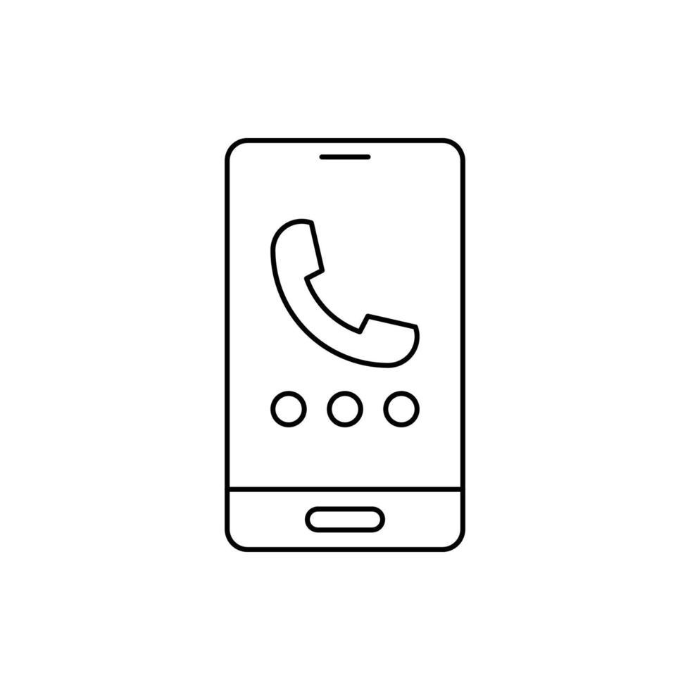 smart mobile phone calling icon vector