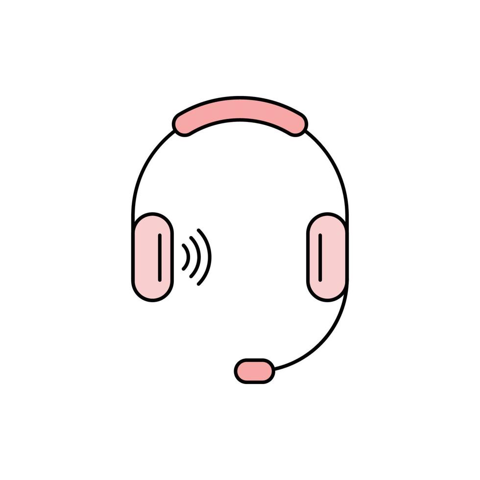 icono de auriculares modernos vector