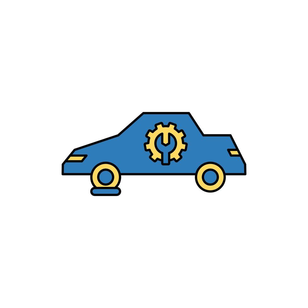 icono de reparación de automóviles vector