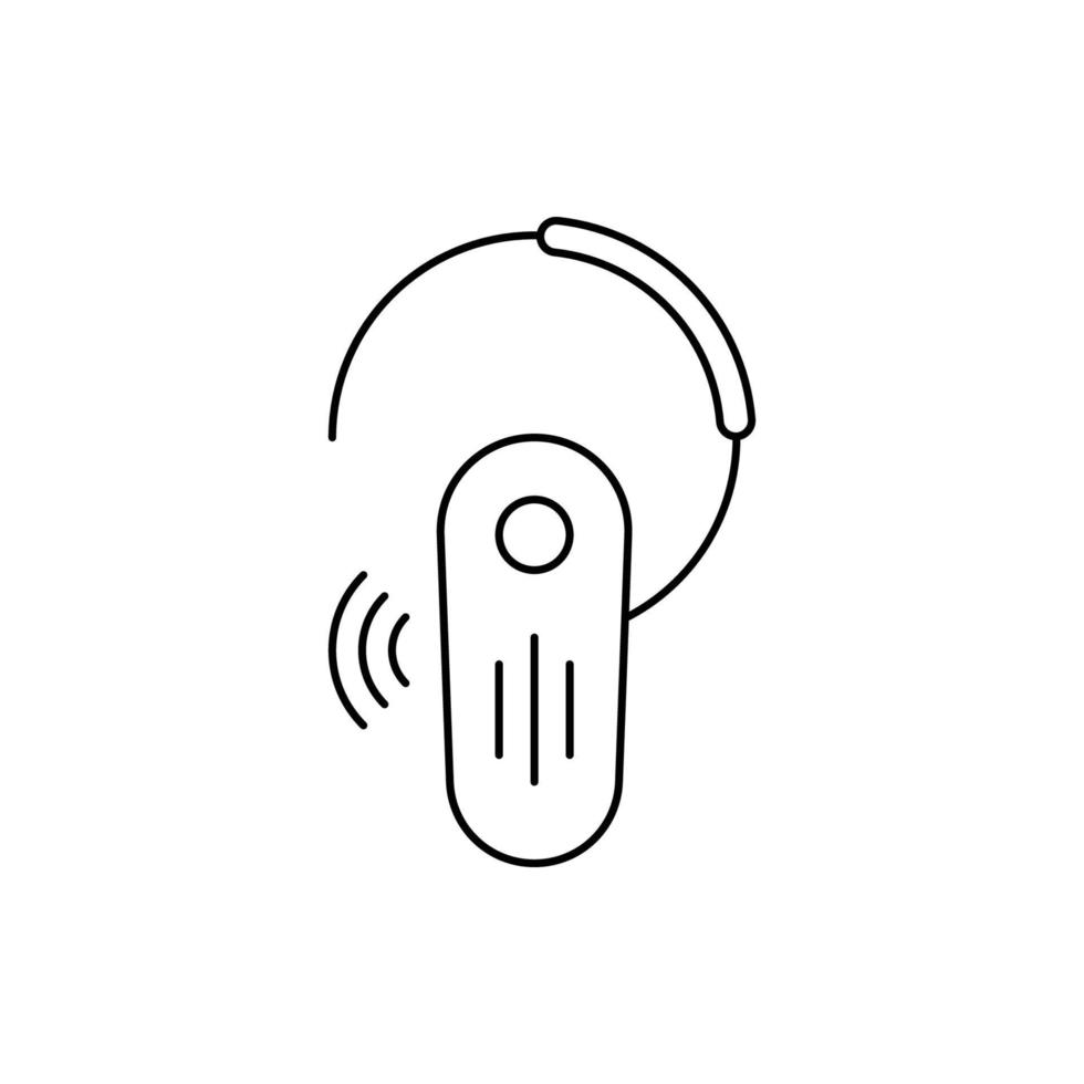 Creative bluetooth headphone icon vector