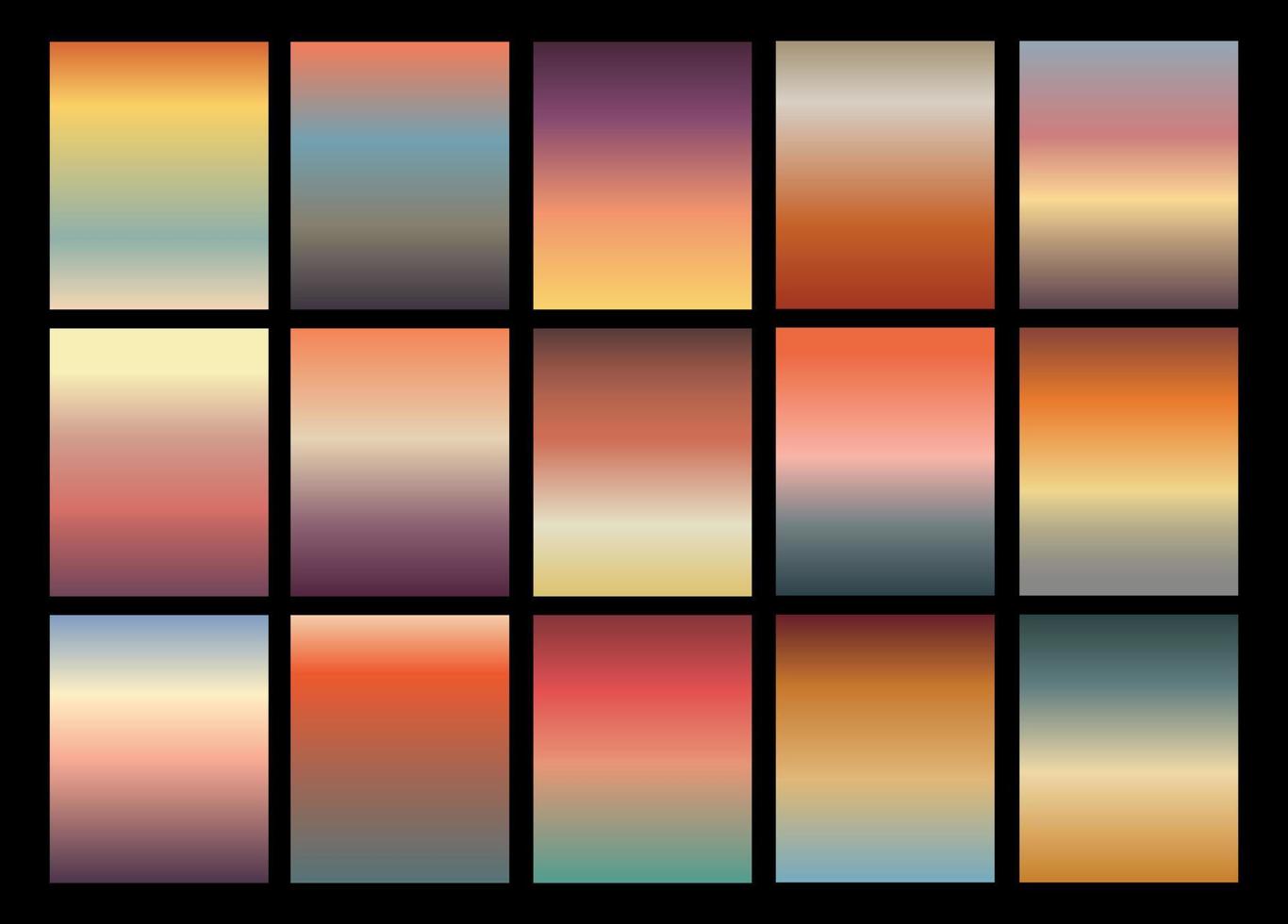 Collection of colorful retro gradients. vector