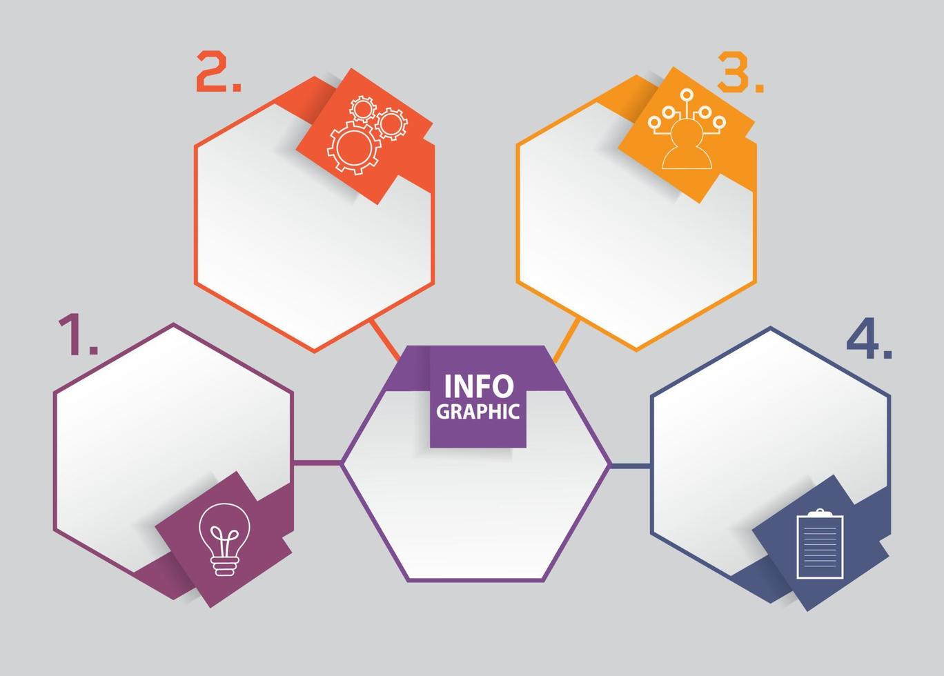 Vector simple infographic with 4 steps.