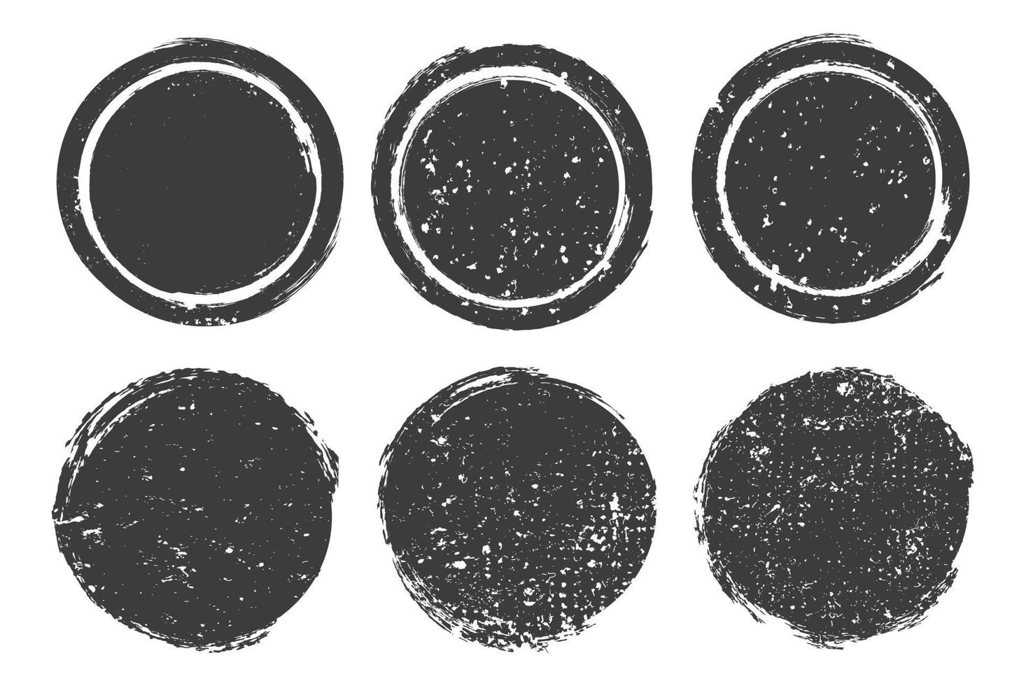 Abstract grunge dirty round stamps. vector