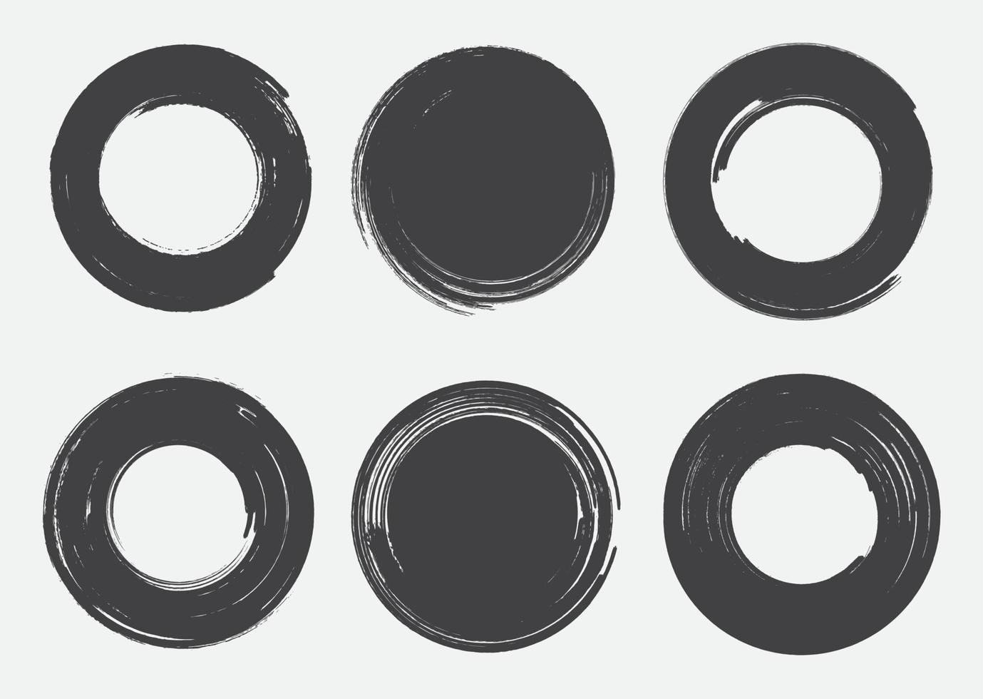 Grunge round frames. vector