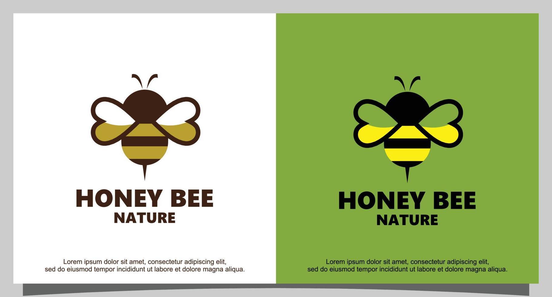 vector de diseño de logotipo de abeja de miel