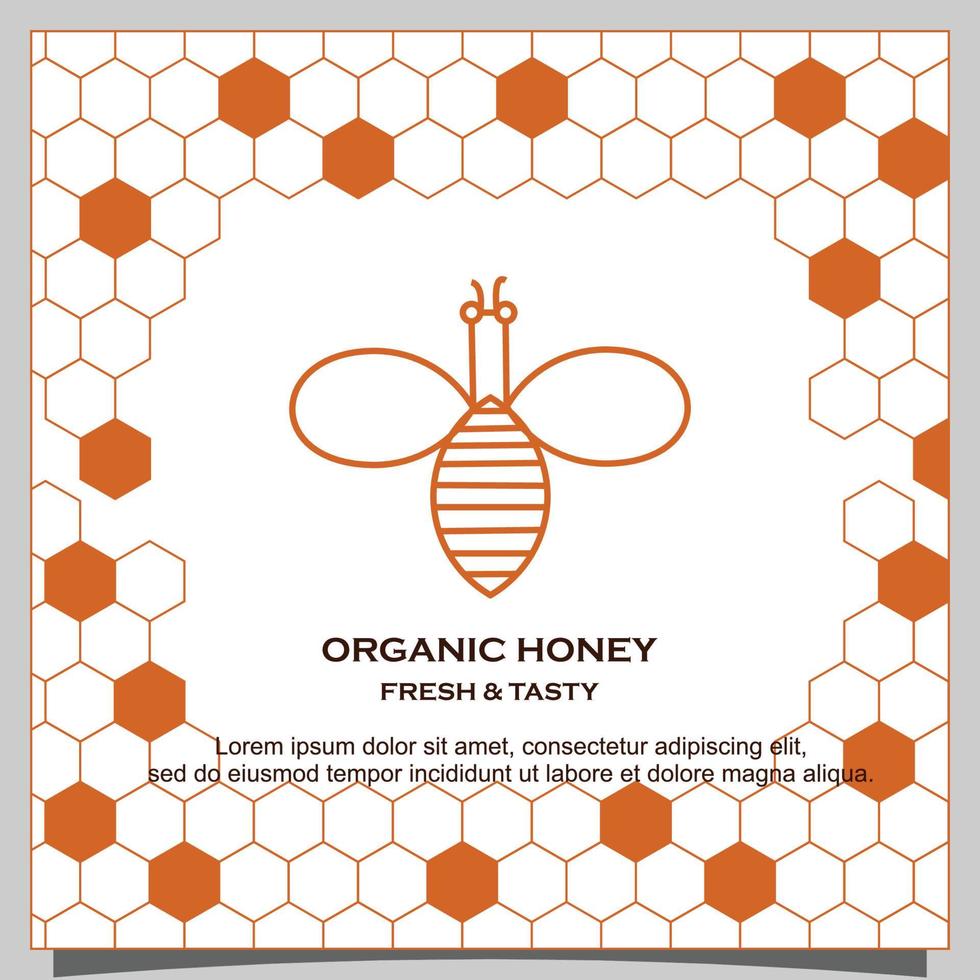 Natural honey logo design vector