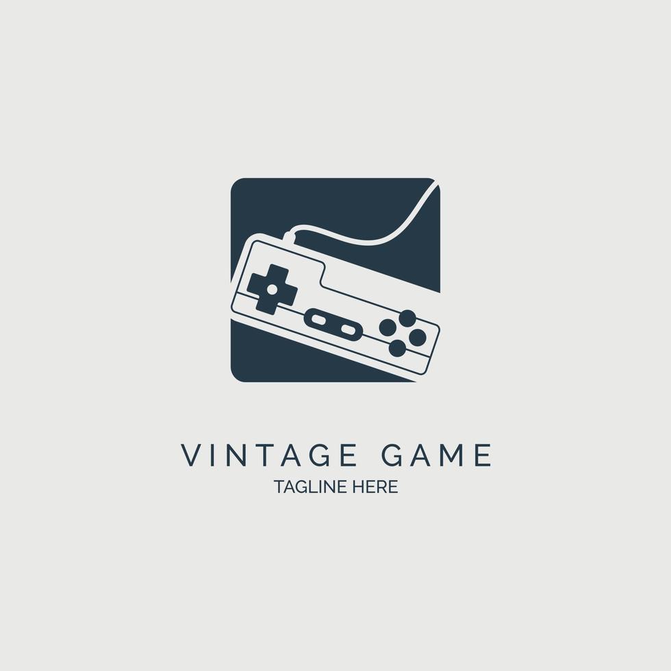 game stick controller vintage logo design template for brand or company and other vector