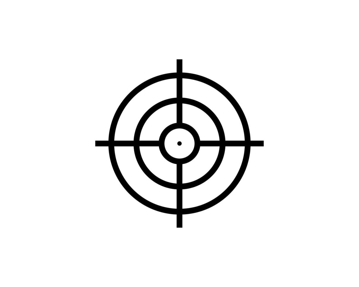 Aim outline icon isolated. Symbol, logo illustration for mobile concept, web design and games. vector