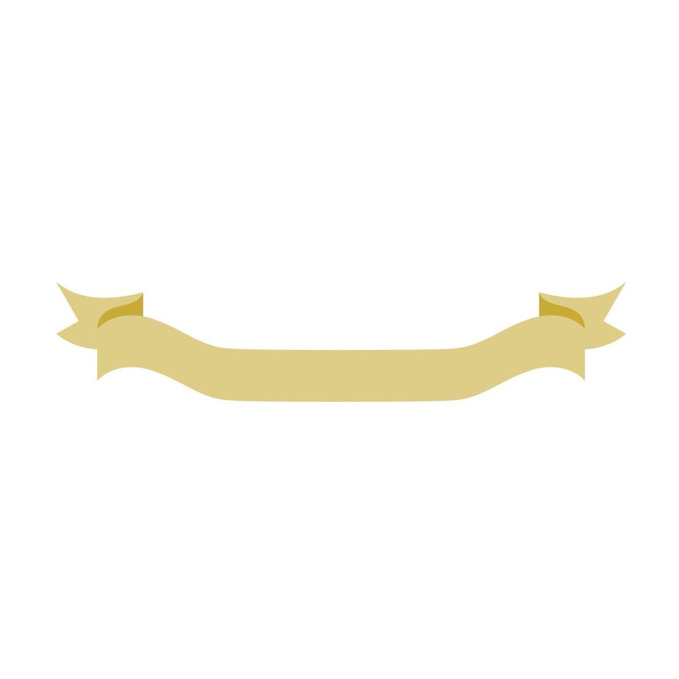 Simple Gold Ribbon Vector