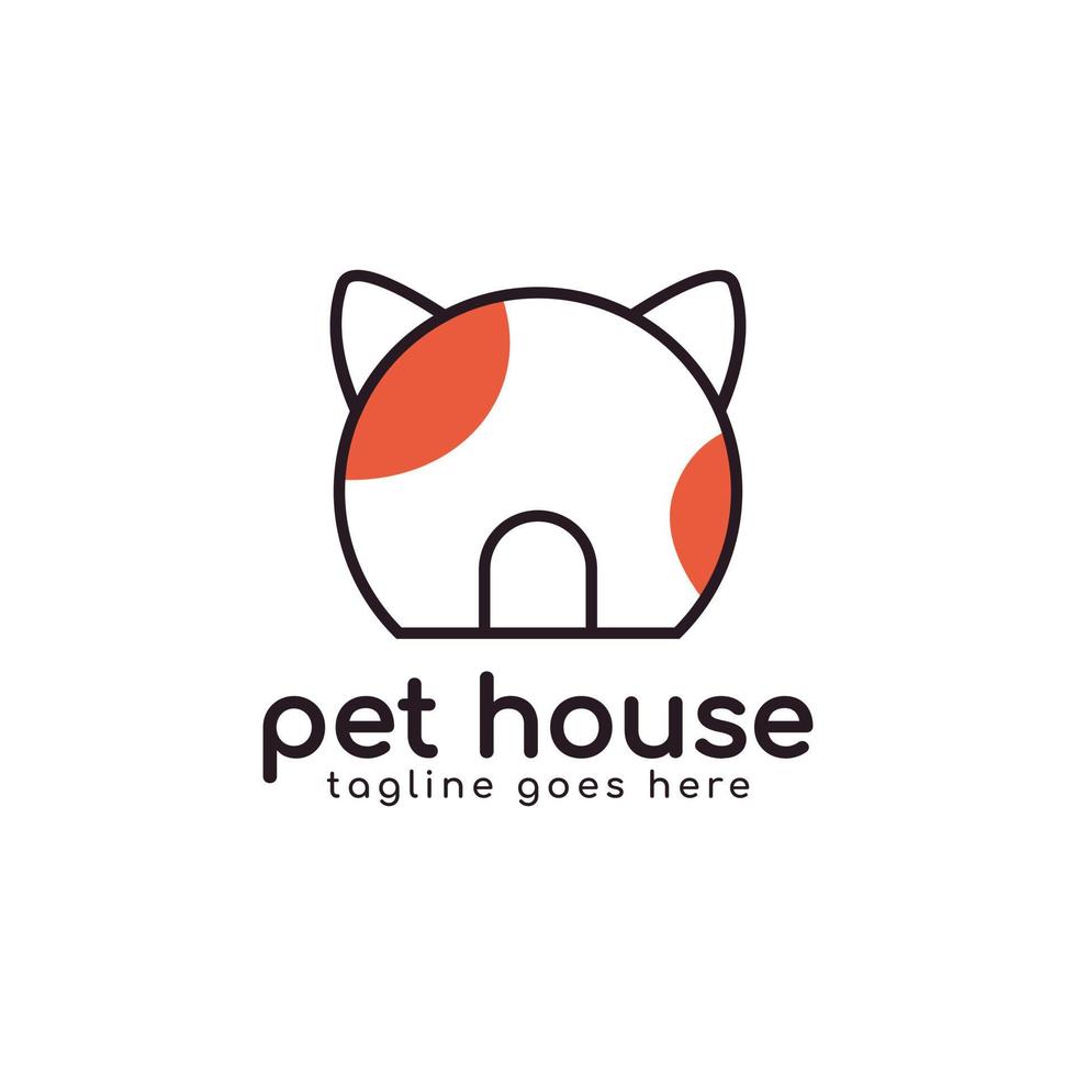 Pet House Home Logo Design Template vector