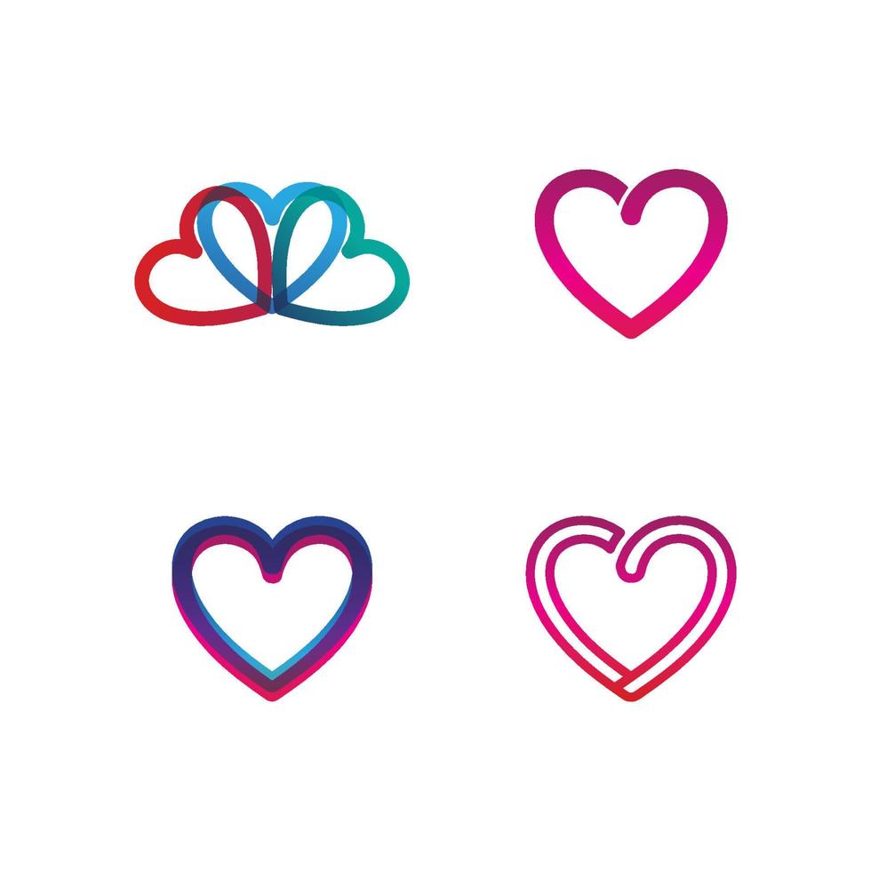 corazón y amor vector ilustración diseño icono signo romántico