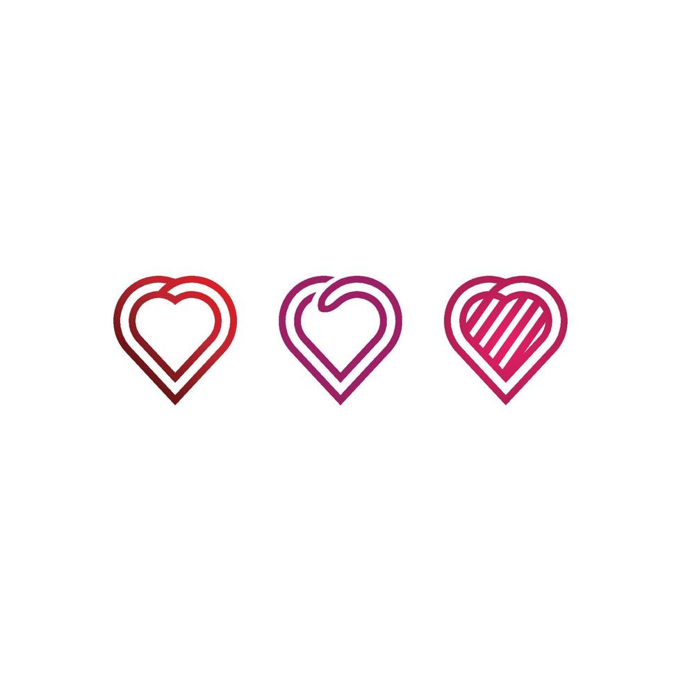 corazón y amor vector ilustración diseño icono signo romántico