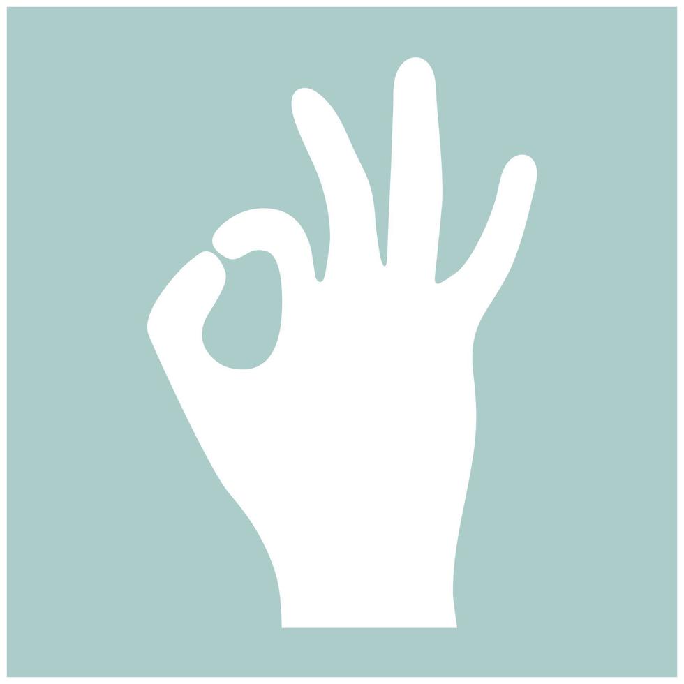 The sign perfectly shows the hand the white color icon vector