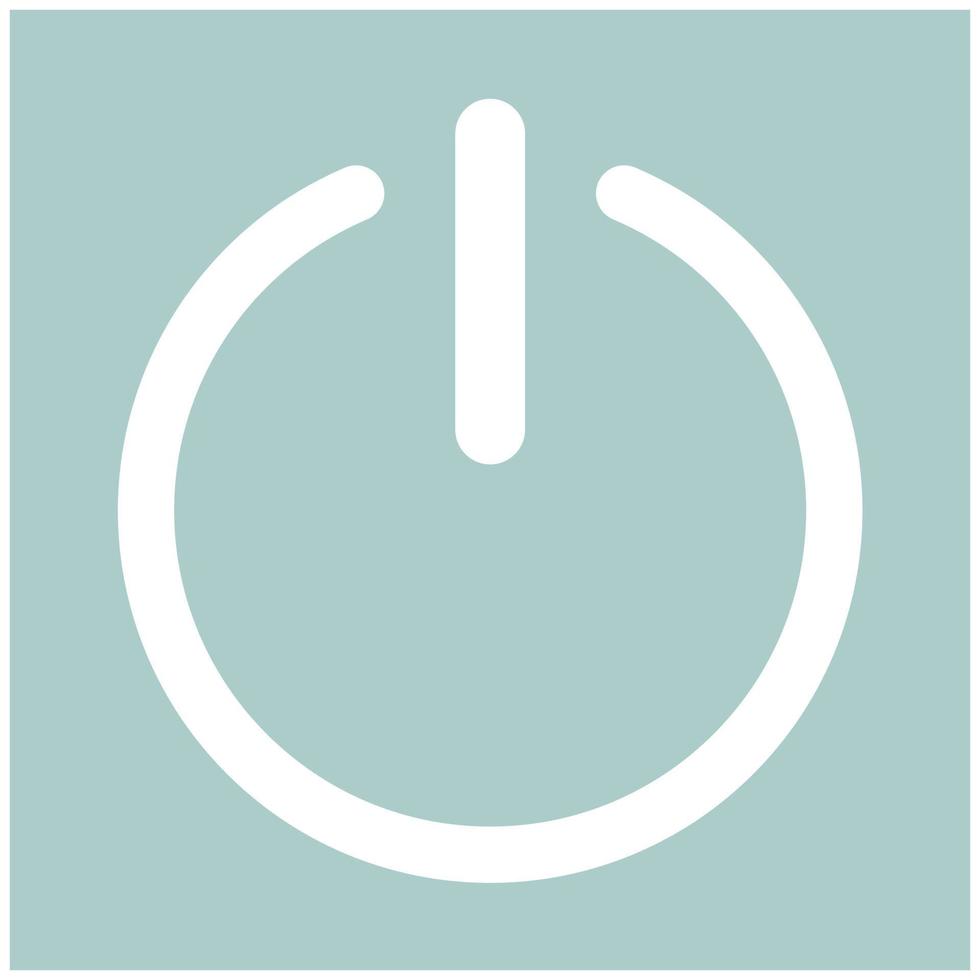 Button turn on or off icon the white color icon vector