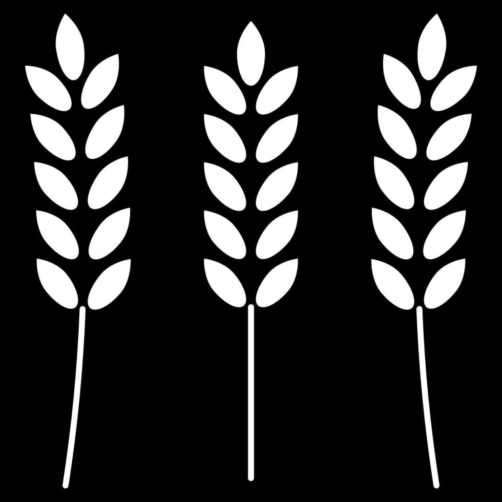 icono de trigo color blanco vector ilustración imagen estilo plano