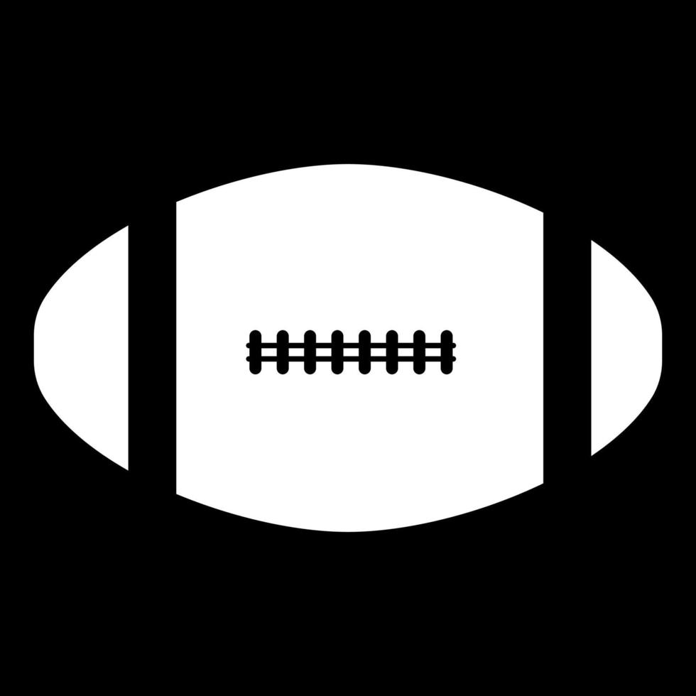 American football ball icon white color vector illustration image flat style