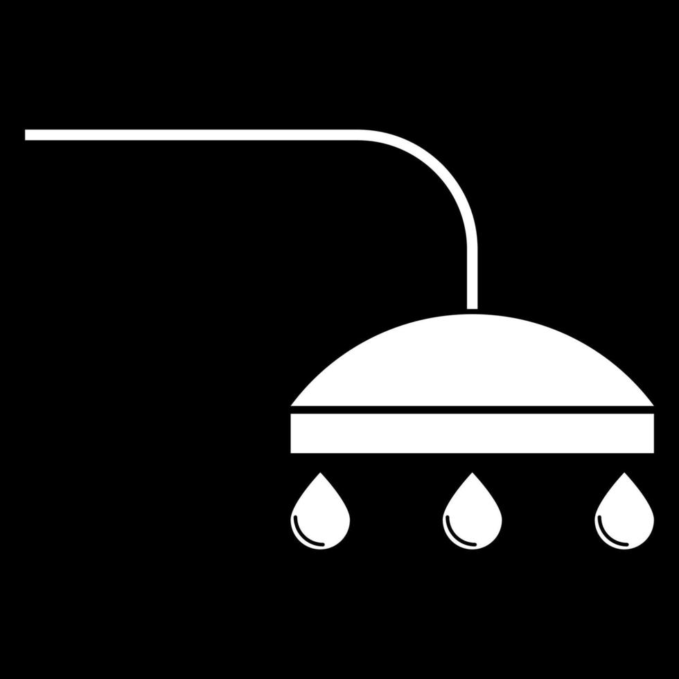 Shower white icon vector
