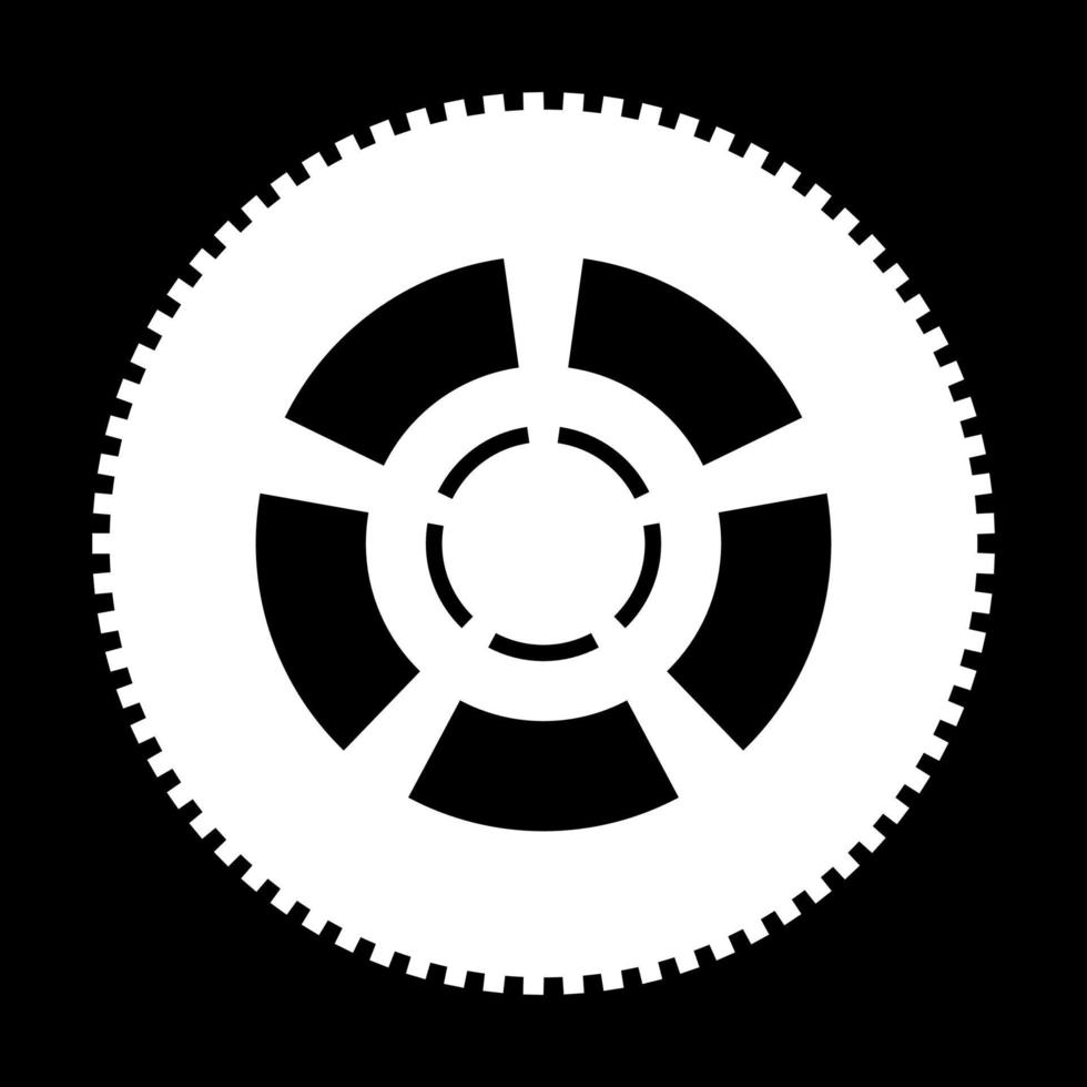 Car wheel white icon vector