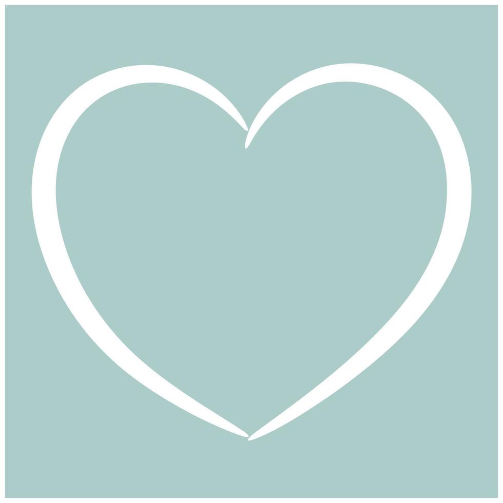 Heart the white color icon vector